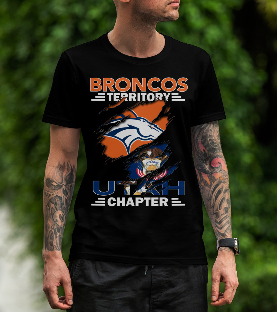 Broncos Territory Utah Chapter Logo With Utah State Seal T-Shirt