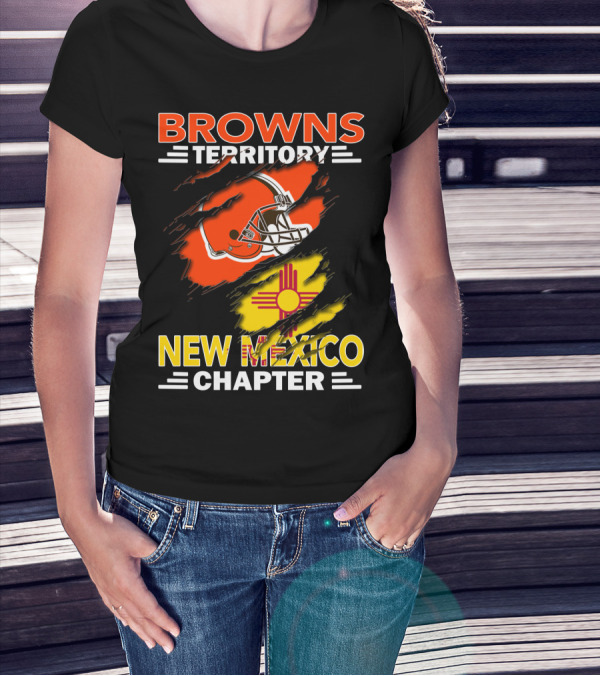 Browns Territory New Mexico Chapter Helmet And Zia T-Shirt