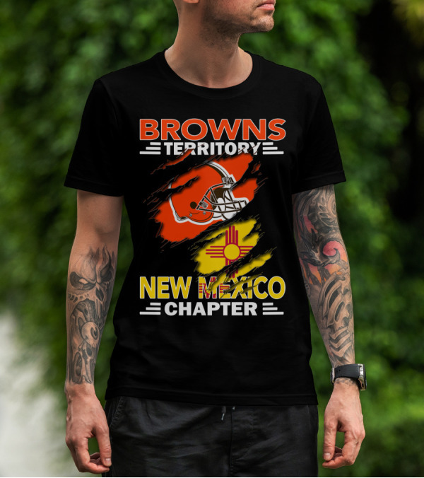 Browns Territory New Mexico Chapter Helmet And Zia T-Shirt