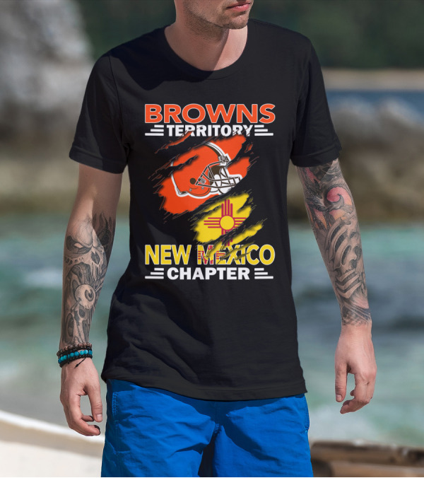 Browns Territory New Mexico Chapter Helmet And Zia T-Shirt
