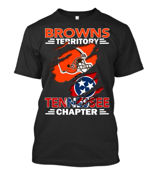 Browns Territory Tennessee Chapter Helmet Stars And Flag T-Shirt