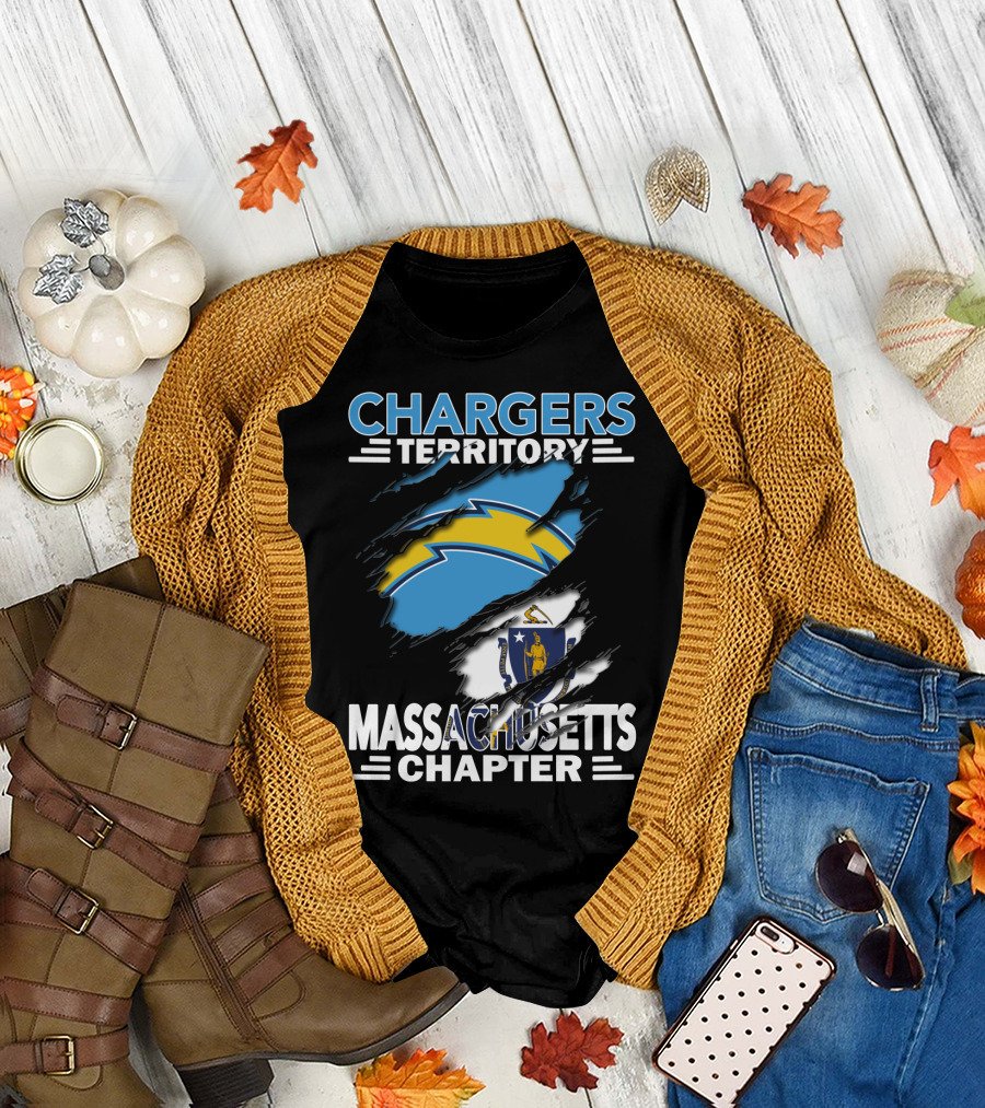 Chargers Territory Massachusetts Chapter Football Fanbase T-Shirt