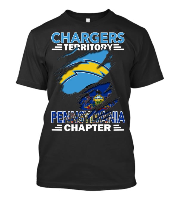 Chargers Territory Pennsylvania Chapter State Pride And Team Spirit T-Shirt