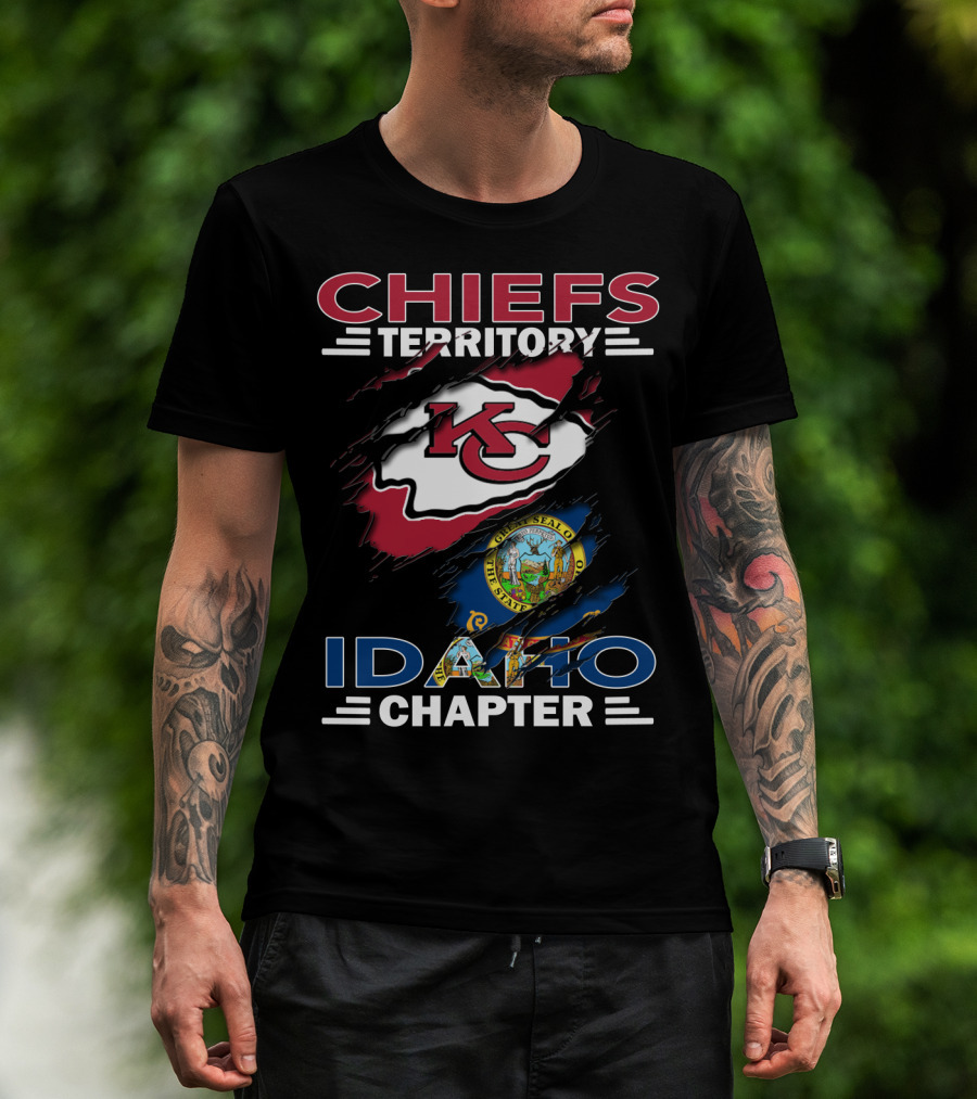 Chiefs Territory Idaho Chapter Kansas City Chiefs State Of Idaho Seal T-Shirt