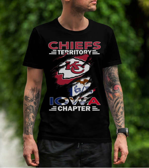 Chiefs Territory Iowa Chapter Kansas City Flag T-Shirt