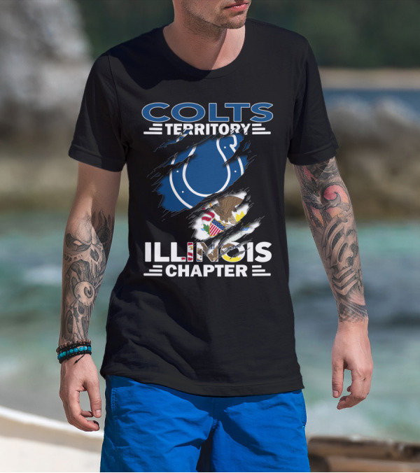 Colts Territory Illinois Chapter Emblem Featuring Illinois State Seal And Horseshoe T-Shirt
