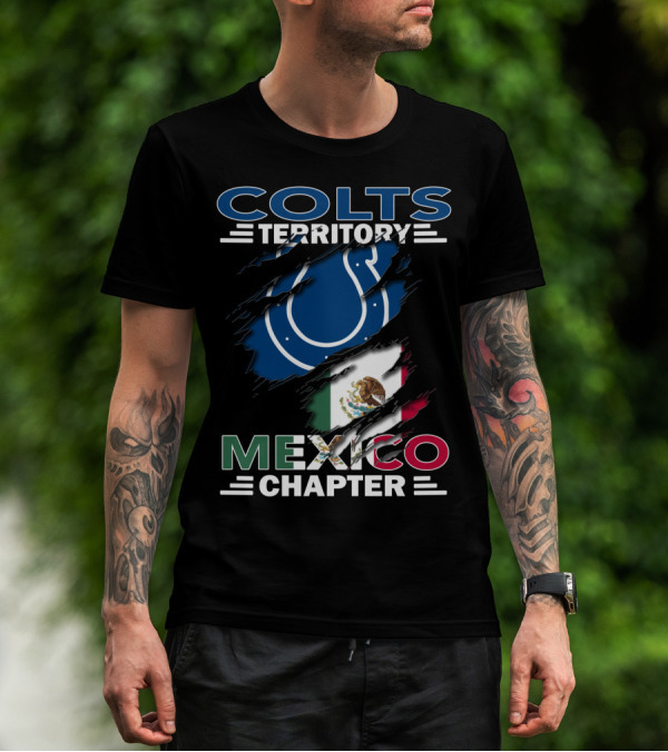 Colts Territory Mexico Chapter Indianapolis Colts Mexico Flag T-Shirt