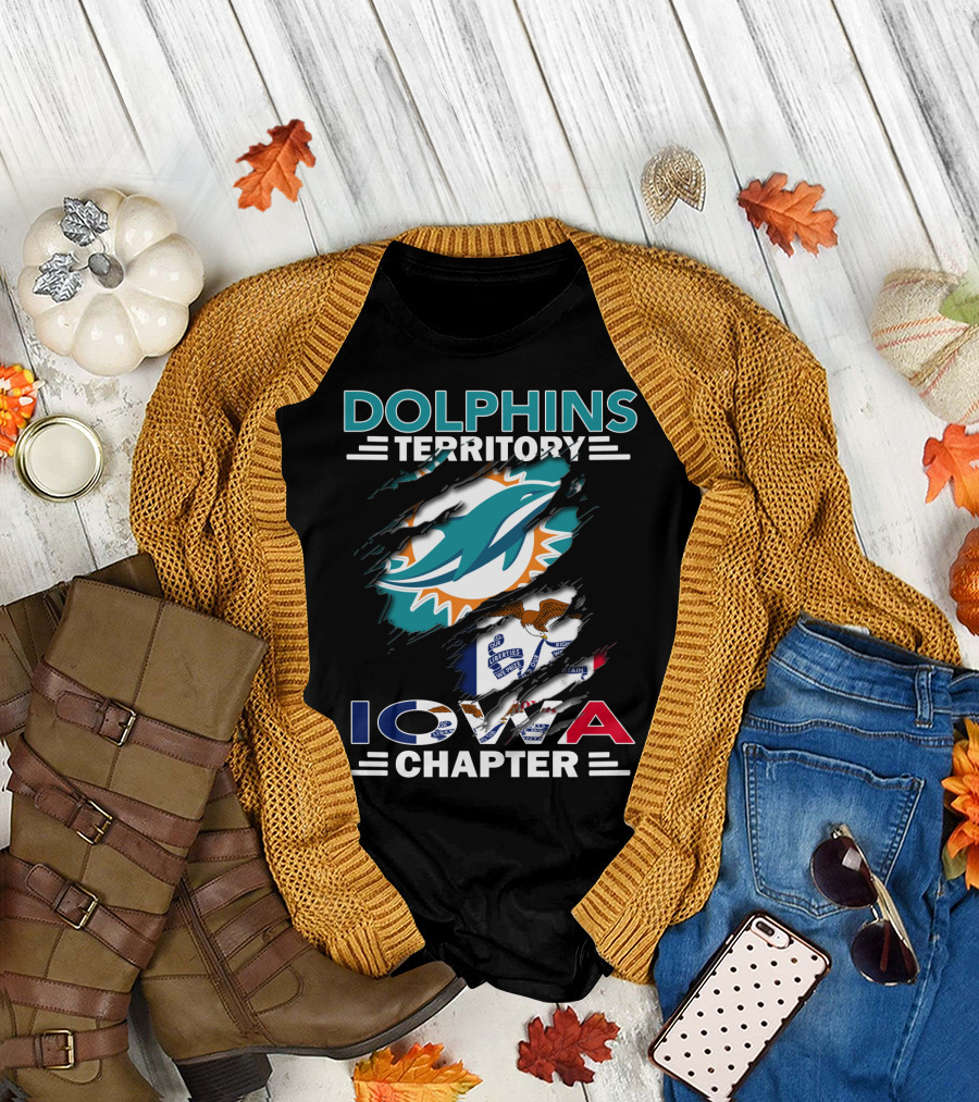 Dolphins Territory Miami Iowa Chapter Fan Club T-Shirt