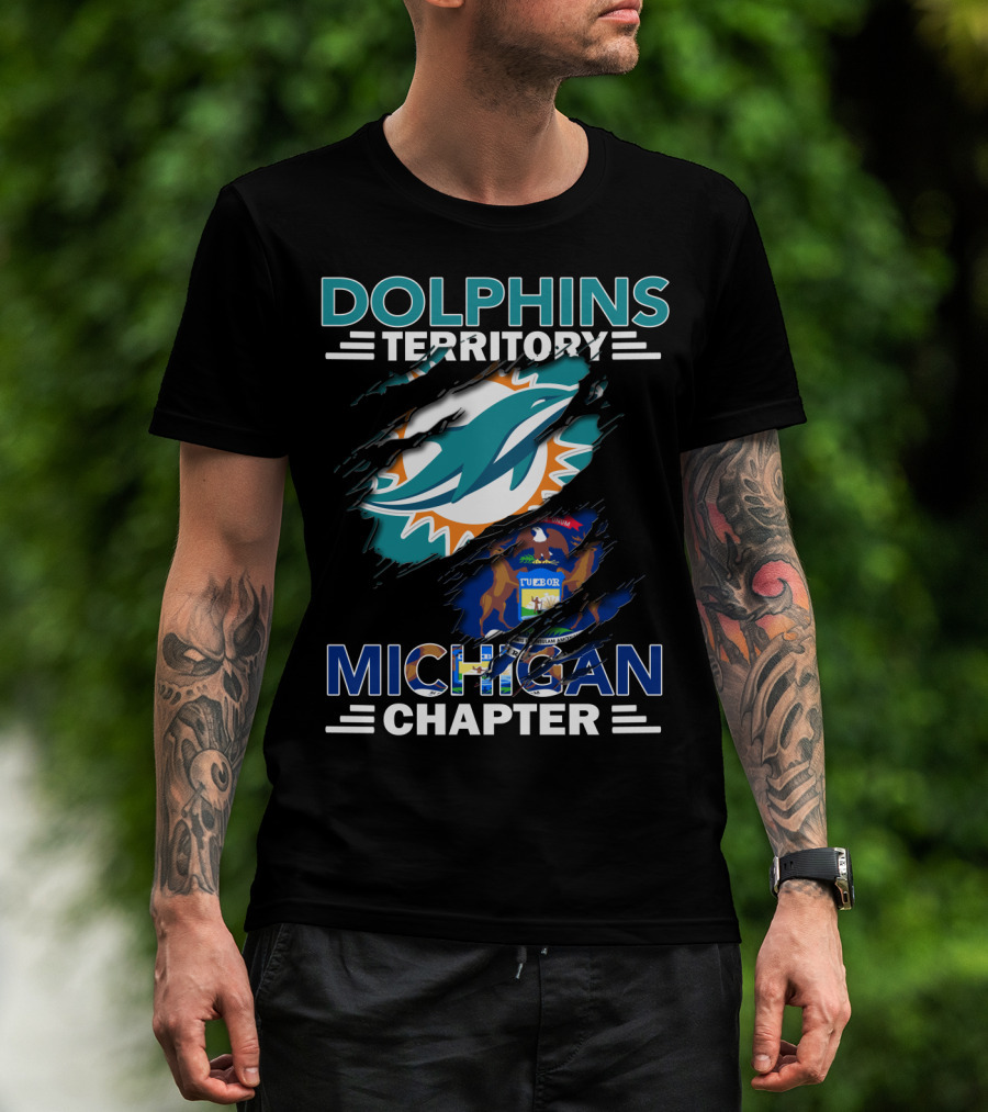 Dolphins Territory Michigan Chapter Football Enthusiast T-Shirt