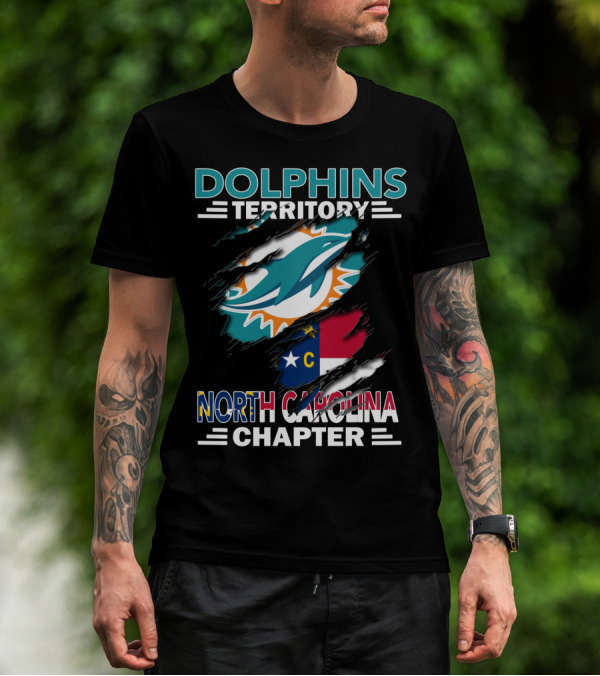 Dolphins Territory North Carolina Chapter Flag T-Shirt