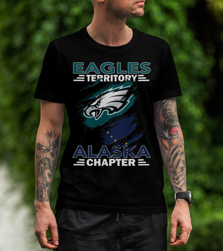 Eagles Territory Alaska Chapter Philadelphia Eagles Alaska State Flag T-Shirt