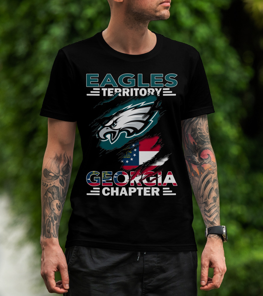 Eagles Territory Georgia Chapter Flag Featuring Team Logo T-Shirt