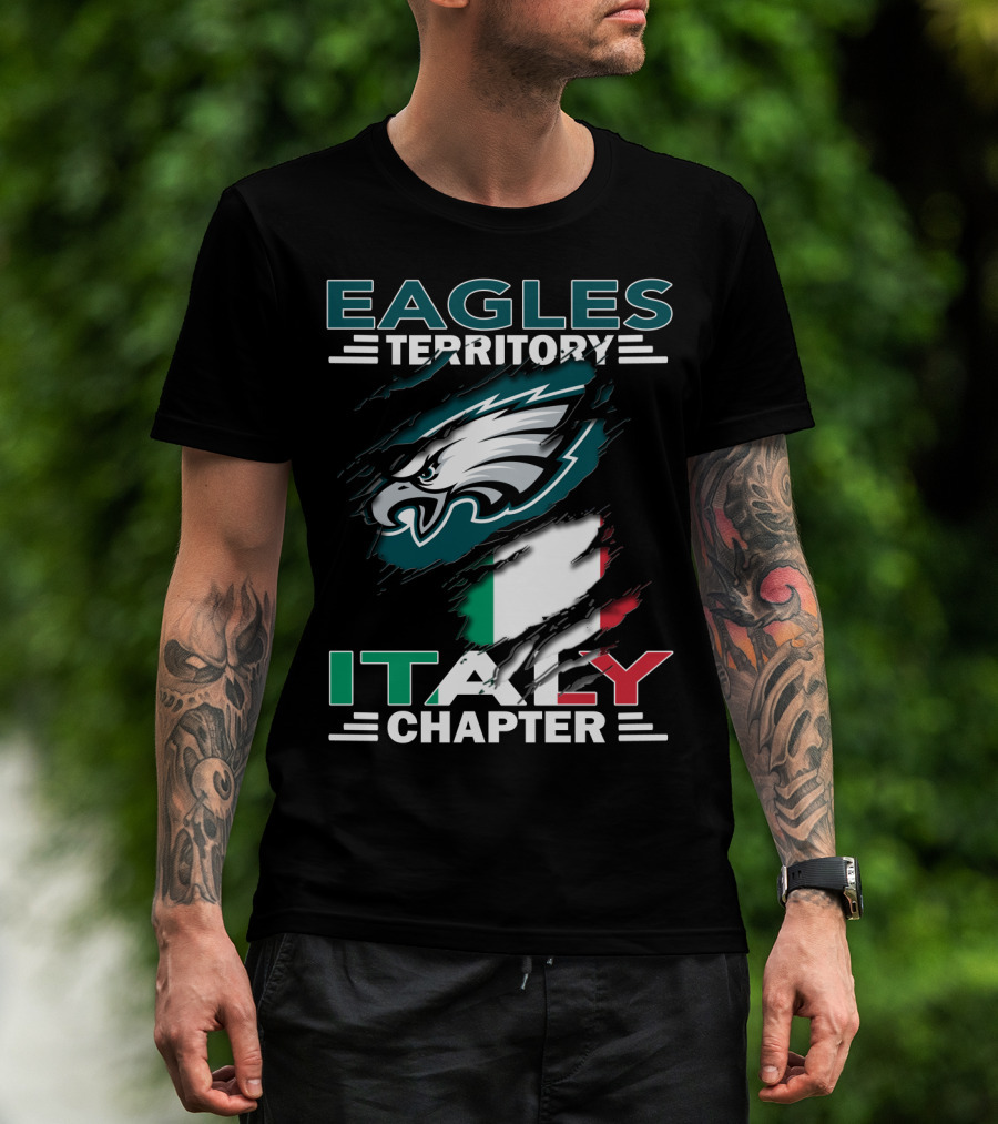 Eagles Territory Italy Chapter Philadelphia Flag T-Shirt