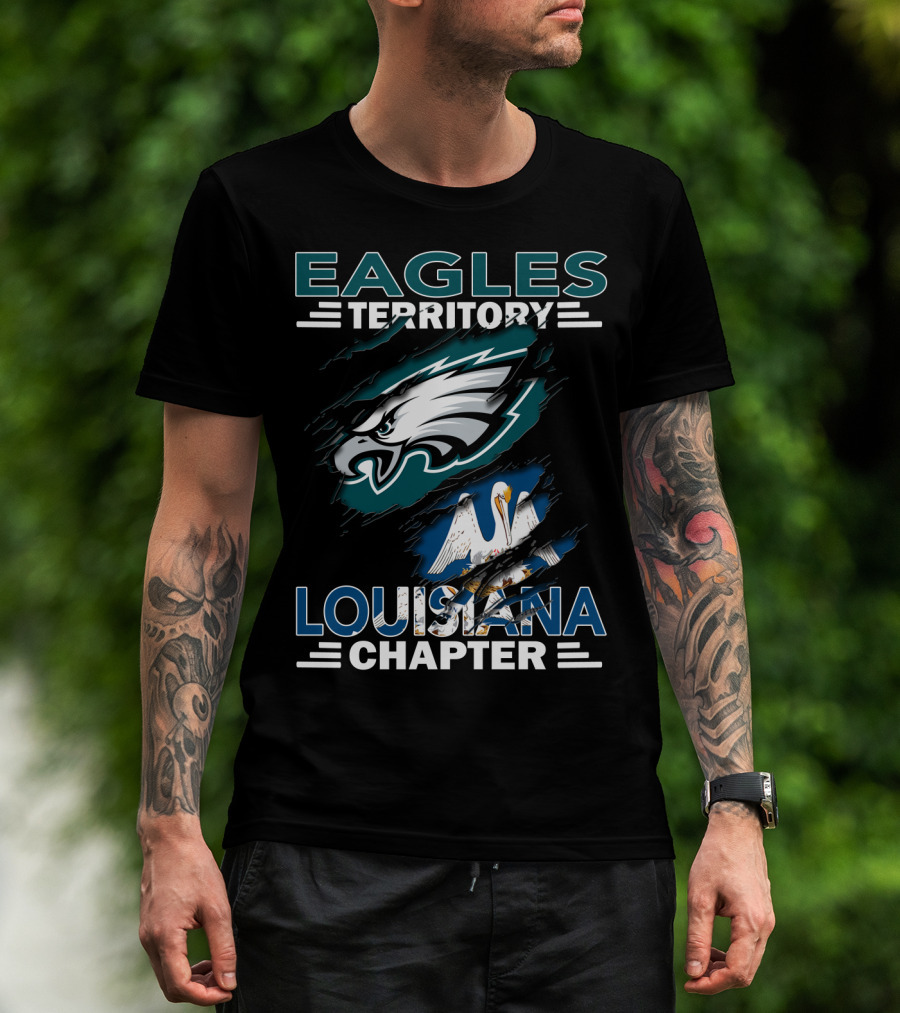 Eagles Territory Louisiana Chapter Philadelphia Nfl Football Fan Club T-Shirt