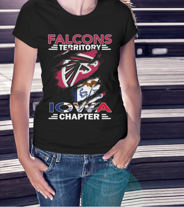 Falcons Territory Iowa Chapter Flag T-Shirt