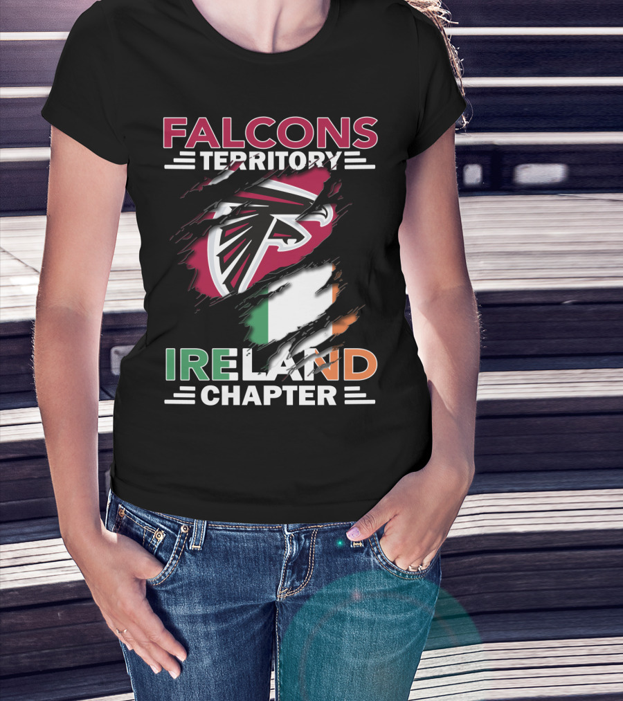 Falcons Territory Ireland Chapter Flag And Logo Emblem T-Shirt