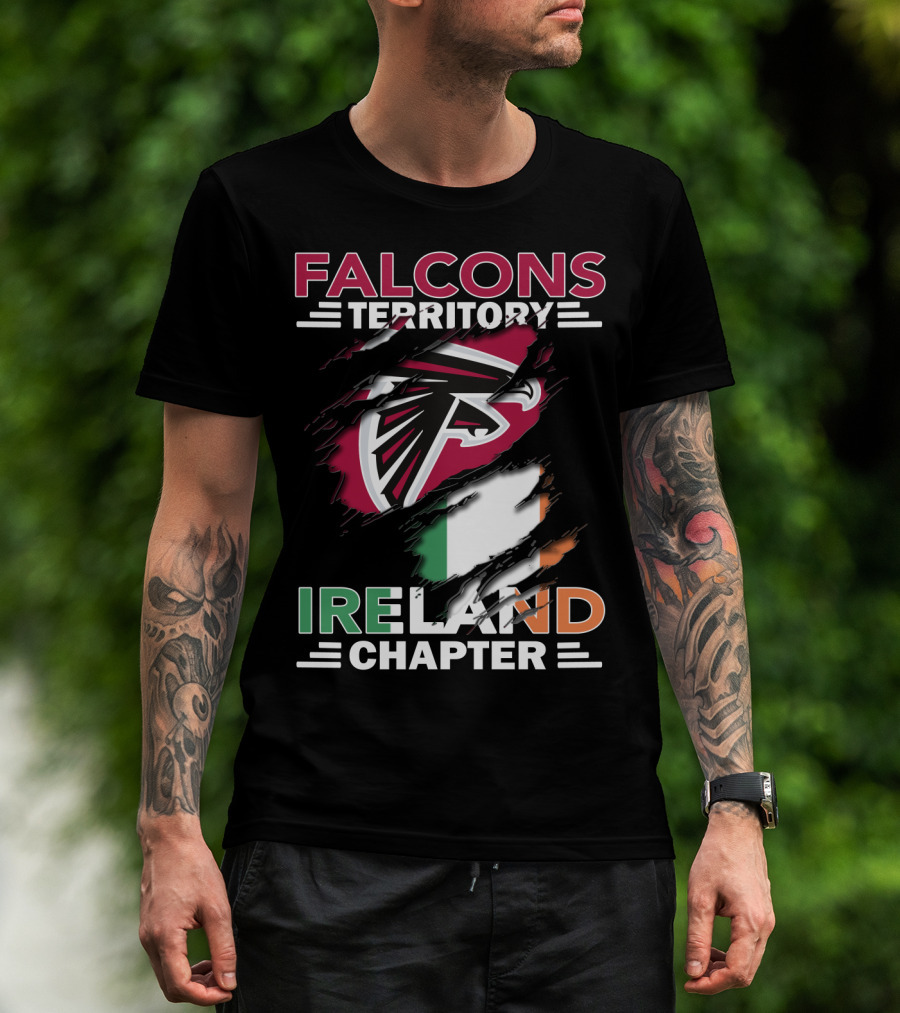 Falcons Territory Ireland Chapter Flag And Logo Emblem T-Shirt