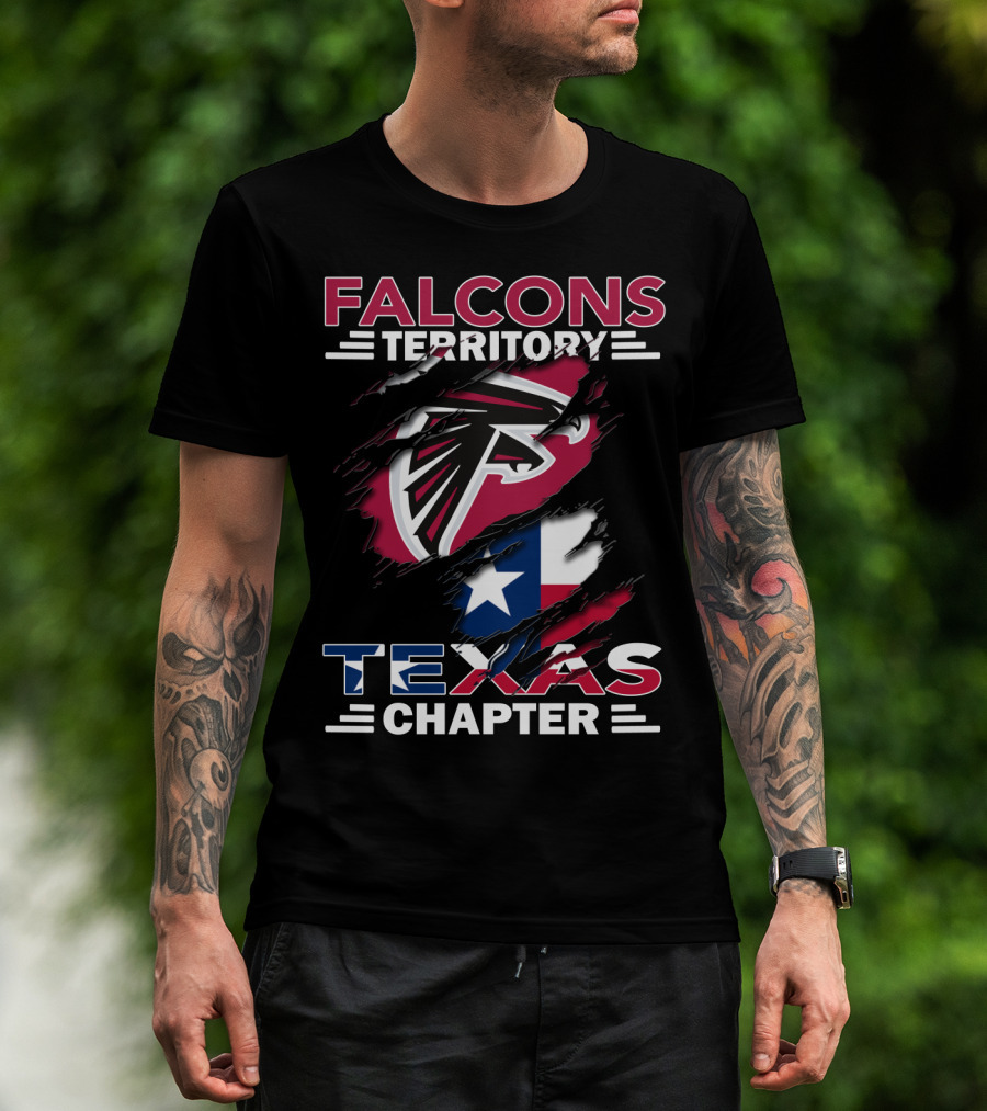 Falcons Territory Texas Chapter Logo With State Flag Elements For Fans T-Shirt