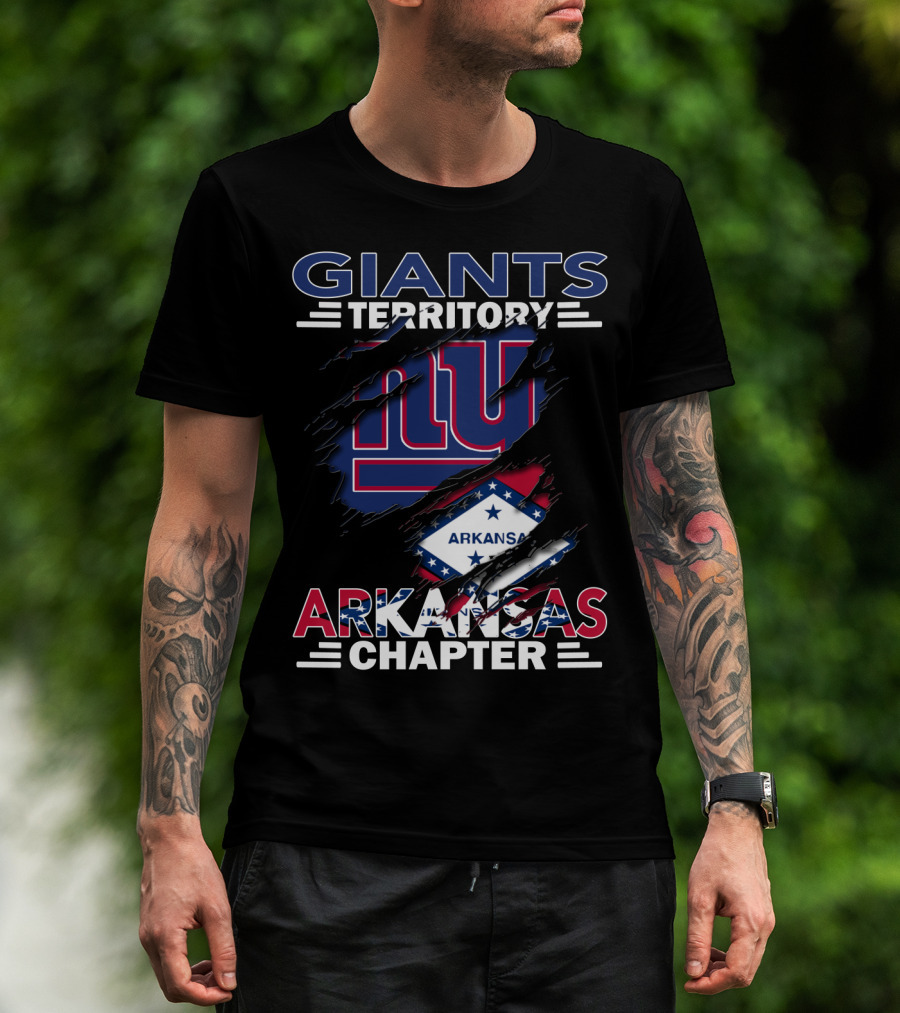 Giants Territory Arkansas Chapter NY Giants Logo Flag T-Shirt