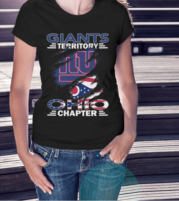 Giants Territory New York Ohio Chapter American Flag Elements T-Shirt