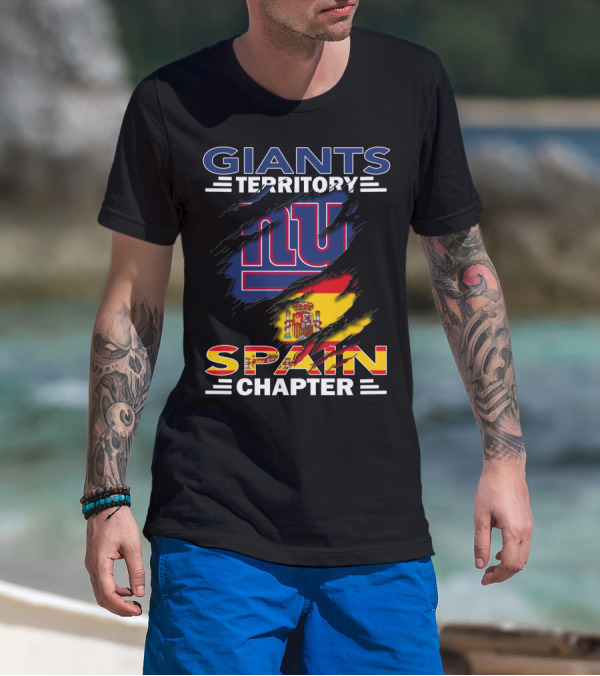 GIANTS TERRITORY SPAIN CHAPTER NY LOGO FLAG T-Shirt