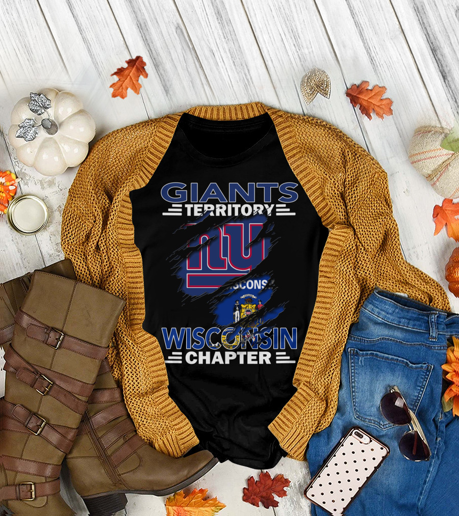 Giants Territory Wisconsin Chapter New York Football Fan T-Shirt