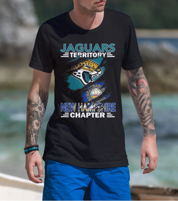 Jaguars Territory New Hampshire Chapter Logo Ripped T-Shirt