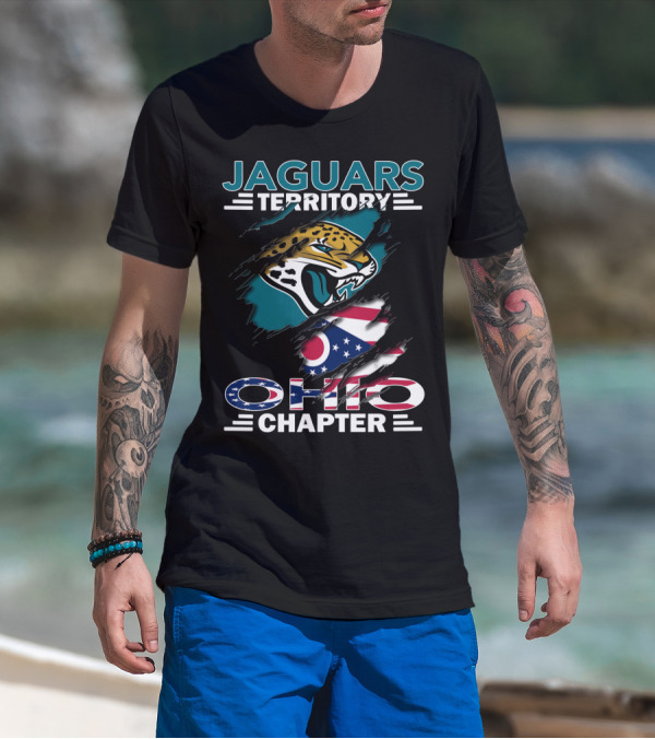 Jaguars Territory Ohio Chapter Jaguars Logo Ohio Flag T-Shirt