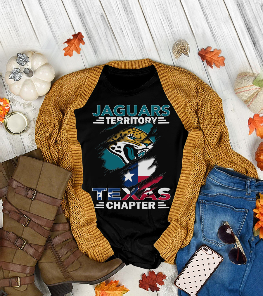 Jaguars Territory Texas Chapter with Texas Flag and Jaguar T-Shirt