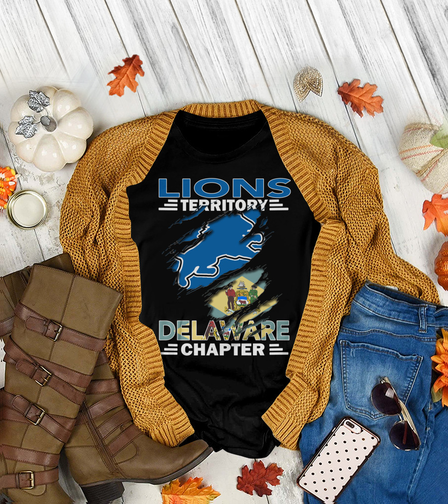 Lions Territory Delaware Chapter State Emblem T-Shirt