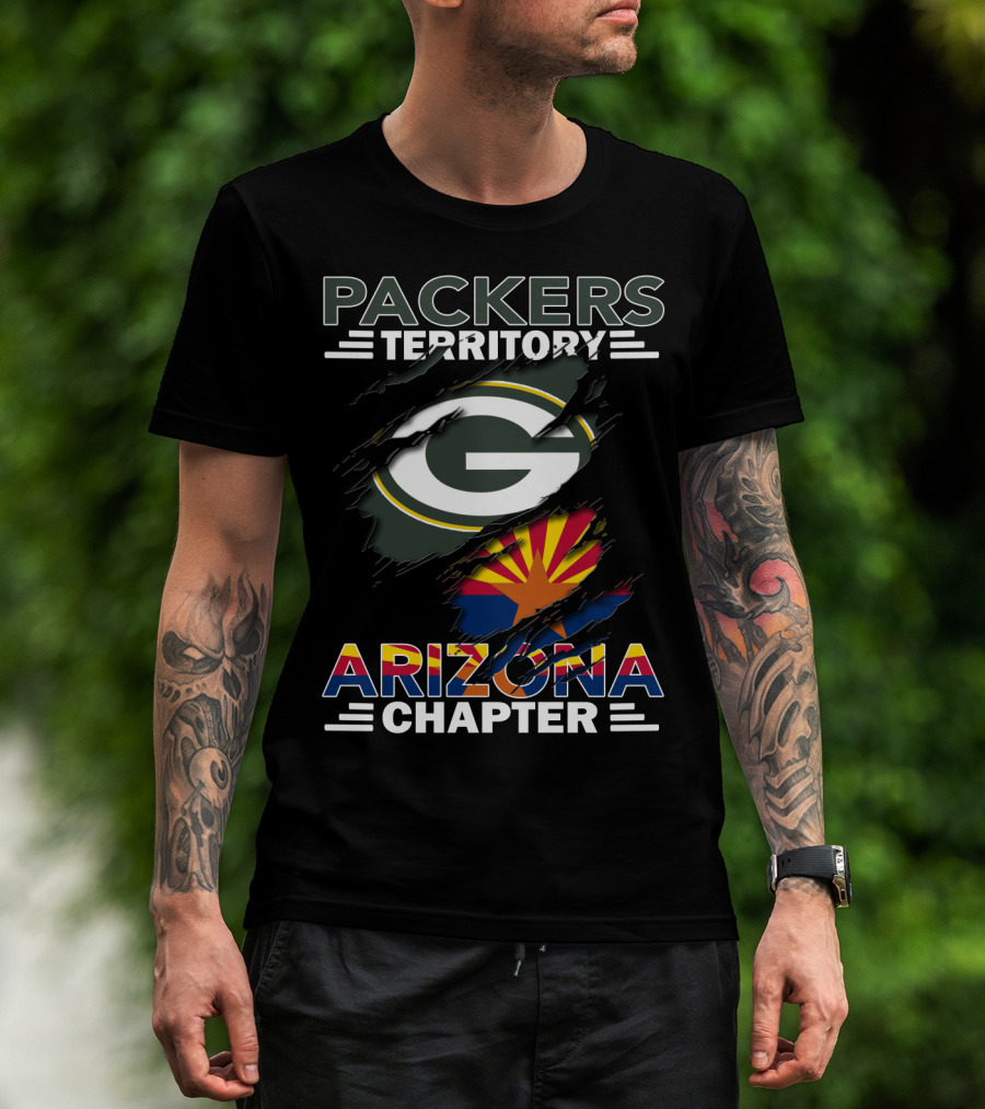 Packers Territory Arizona Chapter Green Bay Packers Logo Arizona Flag T-Shirt