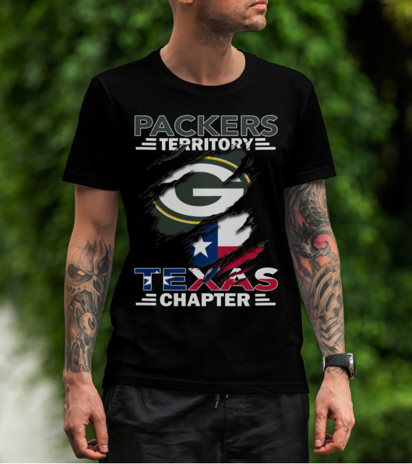 Packers Territory Texas Chapter Green Bay Icon And Lone Star T-Shirt