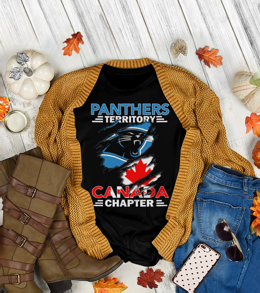 Panthers Territory Canada Chapter Canadian Flag Logo Integration T-Shirt