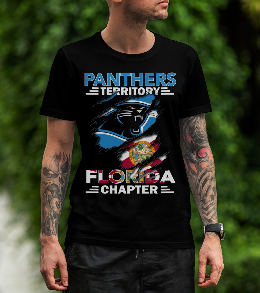 Panthers Territory Florida Chapter Logo With State Flag Elements T-Shirt
