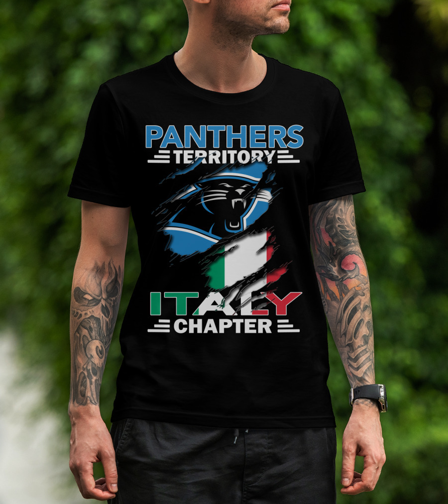 Panthers Territory Italy Chapter Flag-Themed T-Shirt