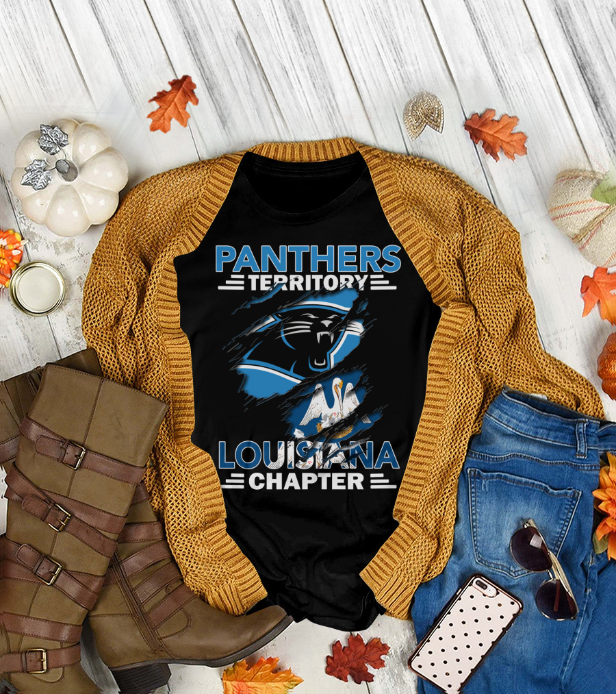 Panthers Territory Louisiana Chapter with Iconic Panther Logo and State T-Shirt