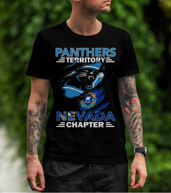 Panthers Territory Nevada Chapter Logo With Nevada State Flag T-Shirt