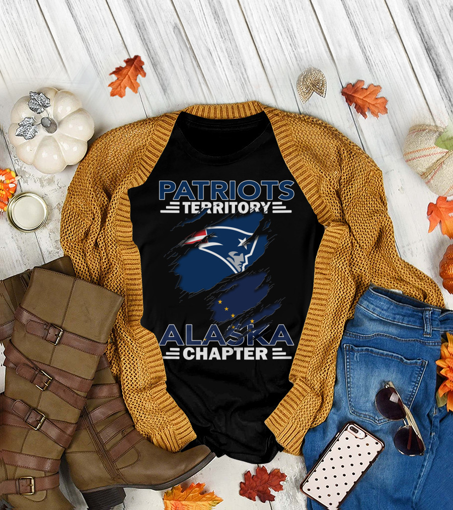 Patriots Territory Alaska Chapter New England Patriots Alaska Flag T-Shirt