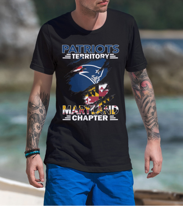 Patriots Territory Maryland Chapter Logo With State Flag Colors T-Shirt