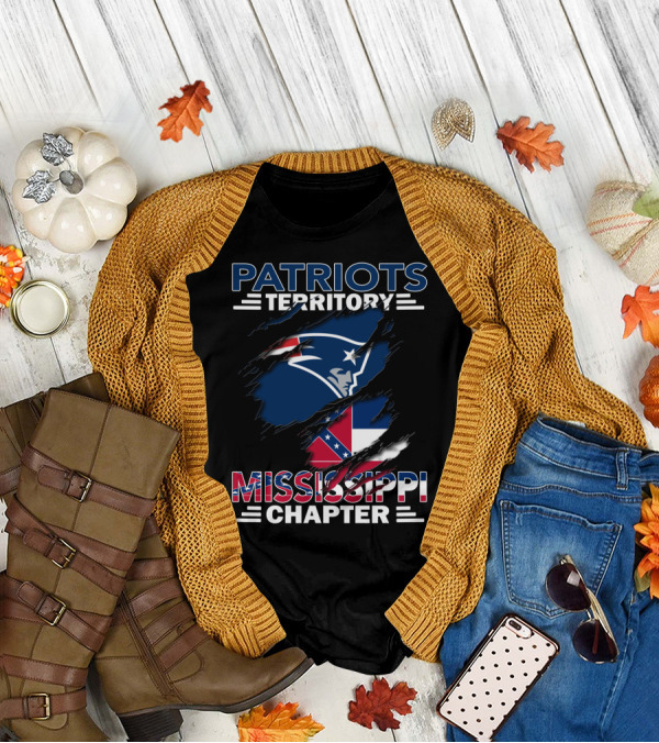 Patriots Territory Mississippi Chapter Rip Confederate Flag T-Shirt