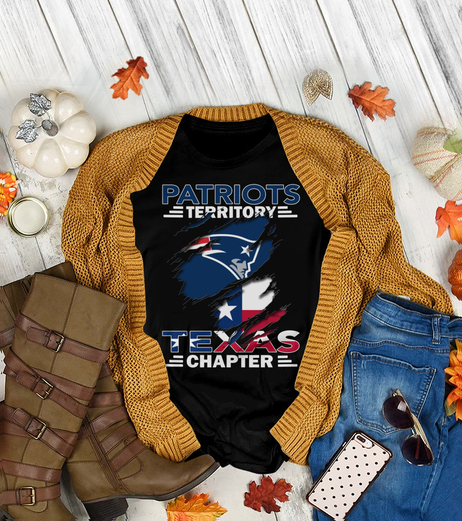 Patriots Territory Texas Chapter Ripped Flag T-Shirt