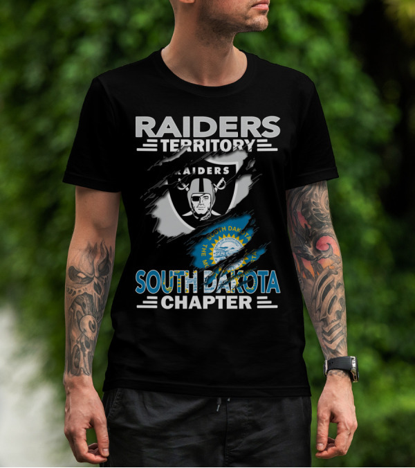 Raiders Territory South Dakota Chapter With Team Logo And State Seal T-Shirt
