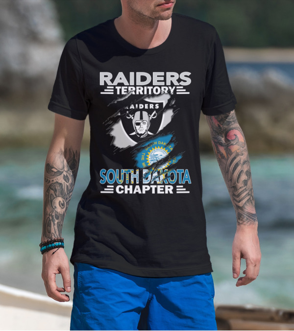 Raiders Territory South Dakota Chapter With Team Logo And State Seal T-Shirt