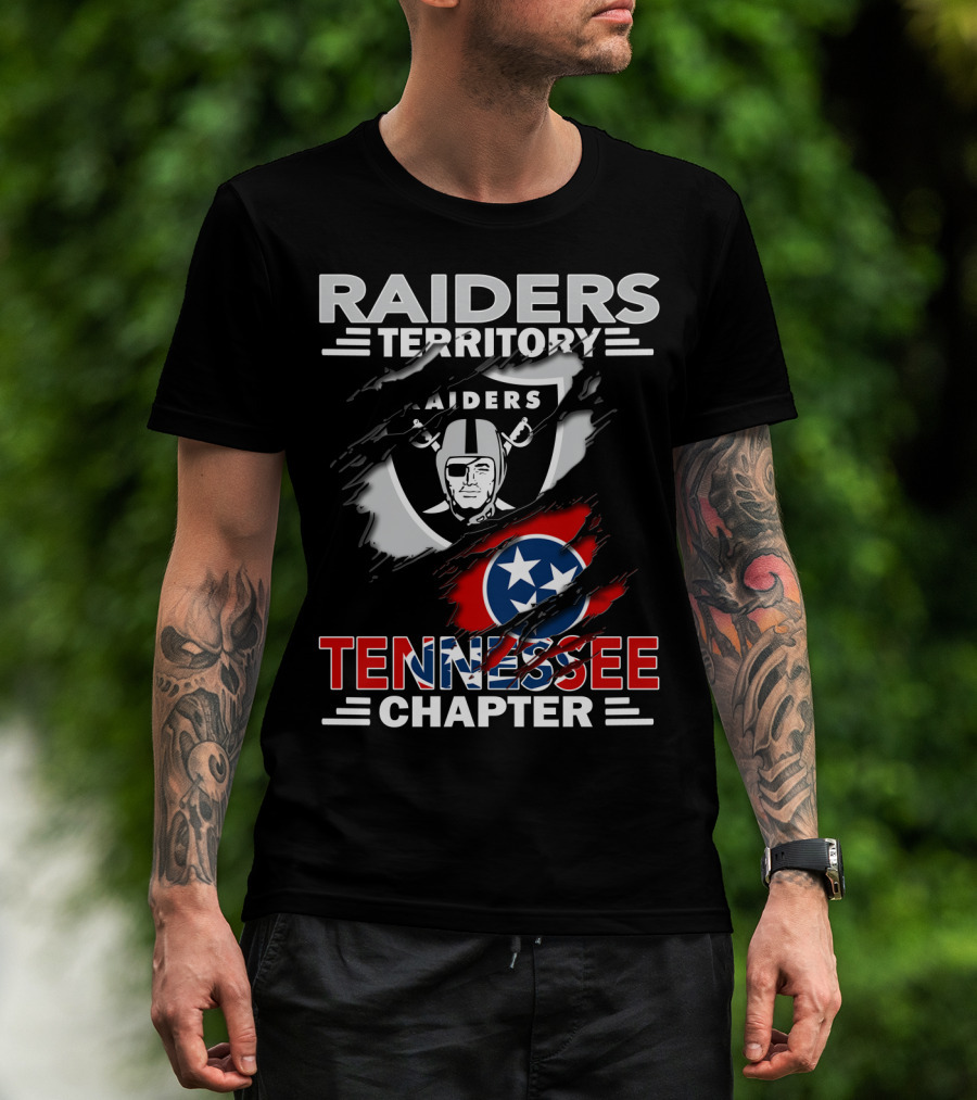 Raiders Territory Tennessee Chapter American Football Fan Emblem T-Shirt