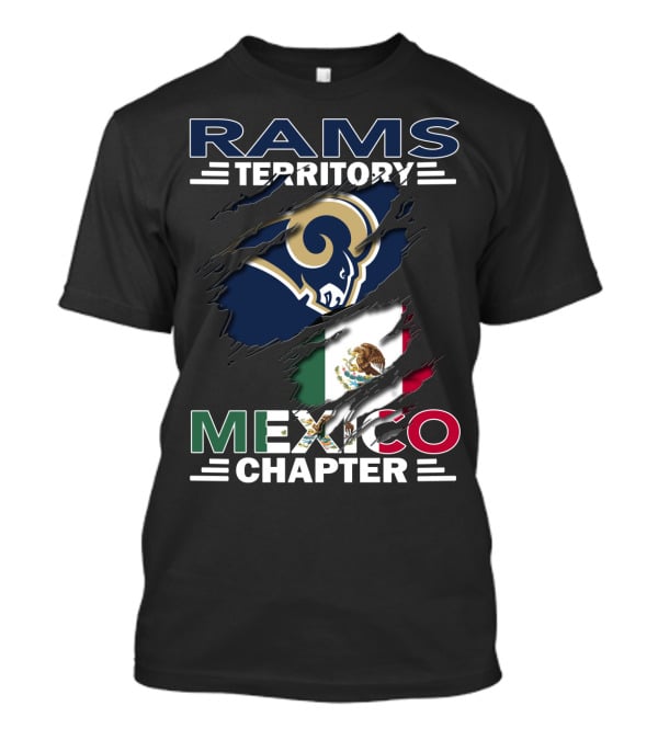 Rams Territory Mexico Chapter Flag With Rams Logo Combination T-Shirt