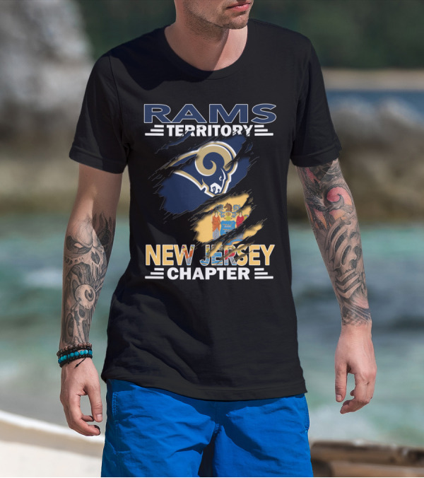 Rams Territory New Jersey Chapter Featuring Iconic Ram Logo And State Seal T-Shirt