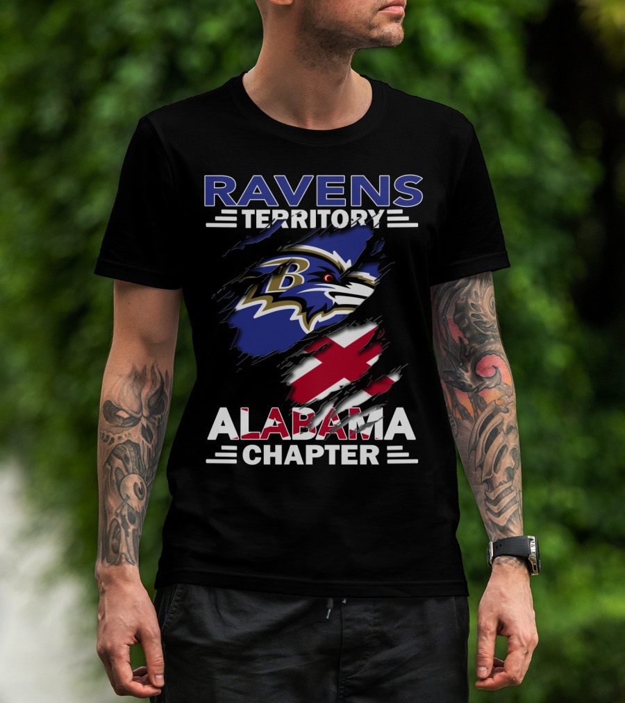 Ravens Territory Alabama Chapter NFL Football Fanbase T-Shirt