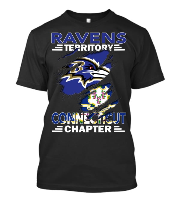 Ravens Territory Connecticut Chapter Nfl Team Fan Association Ravens Logo Connecticut Symbol T-Shirt