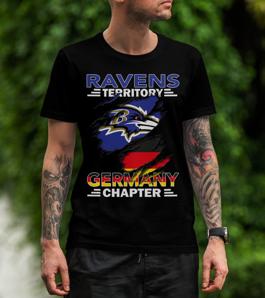Ravens Territory Germany Chapter Baltimore Ravens Germany Flag T-Shirt
