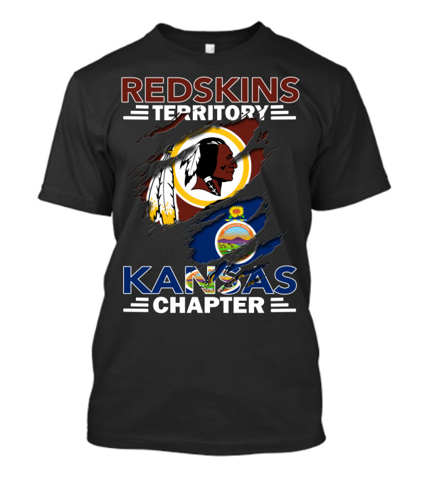 Redskins Territory Kansas Chapter Torn Flag T-Shirt